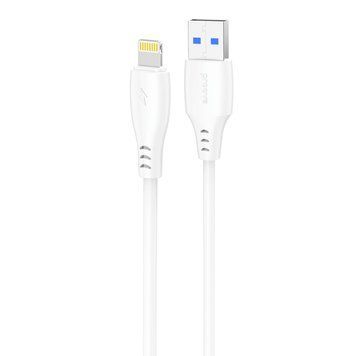 Кабел Proove Simple Silicone USB to Lightning 2.4A (1m), White