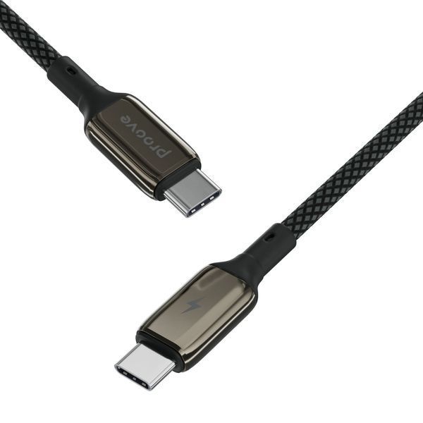 Кабел Proove Dense Metal Type-C to Type-C 60W (2m), Black