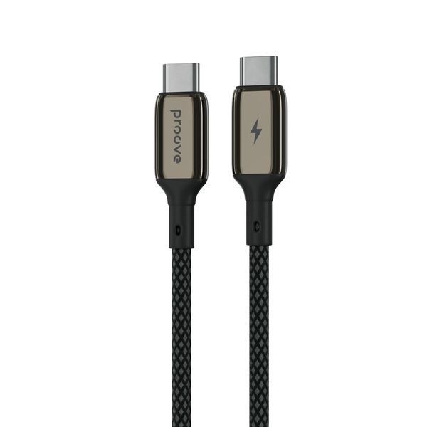 Кабел Proove Dense Metal Type-C to Type-C 60W (2m), Black