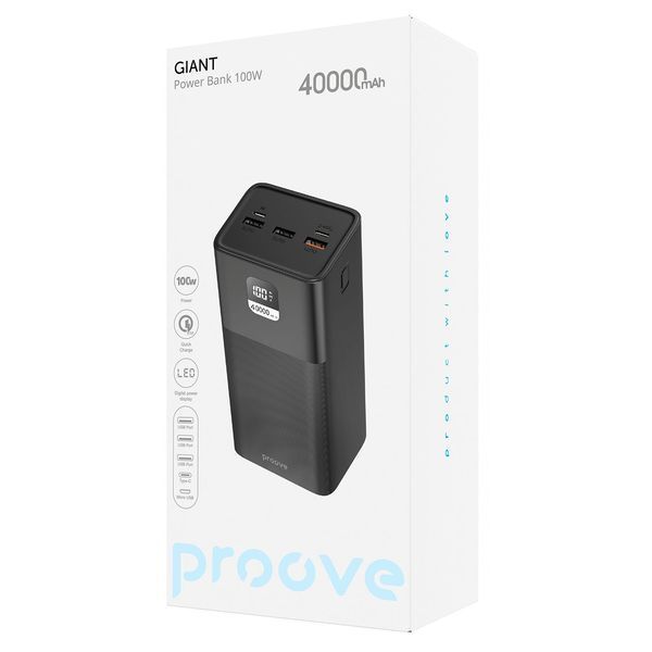 Външна Батерия Proove Giant 100W 40000mAh, Black