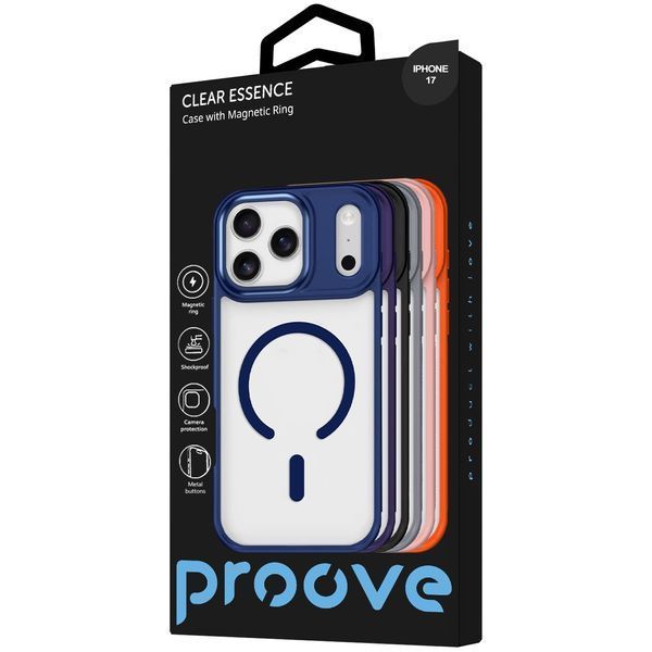 Калъф Proove Clear Essence Case with Magnetic Ring iPhone 17, Black