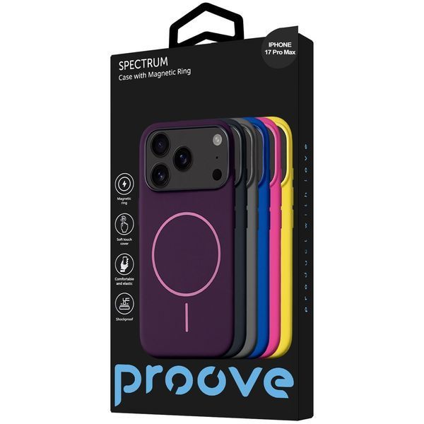 Калъф Proove Spectrum Case with Magnetic Ring iPhone 17 Pro Max, Deep Black
