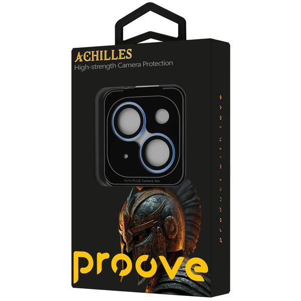 Стъклен протектор за камера Proove Achilles iPhone 14/14 Plus, Blue