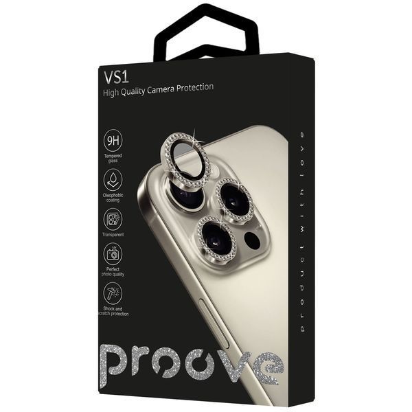Стъклен протектор за камера Proove VS1 iPhone 16 Pro/16 Pro Max, Desert Titanium