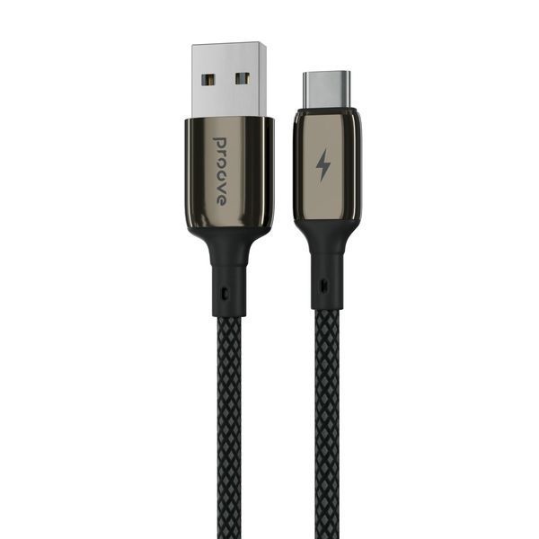 Кабел Proove Dense Metal USB to Type-C 2.4A (2m), Black