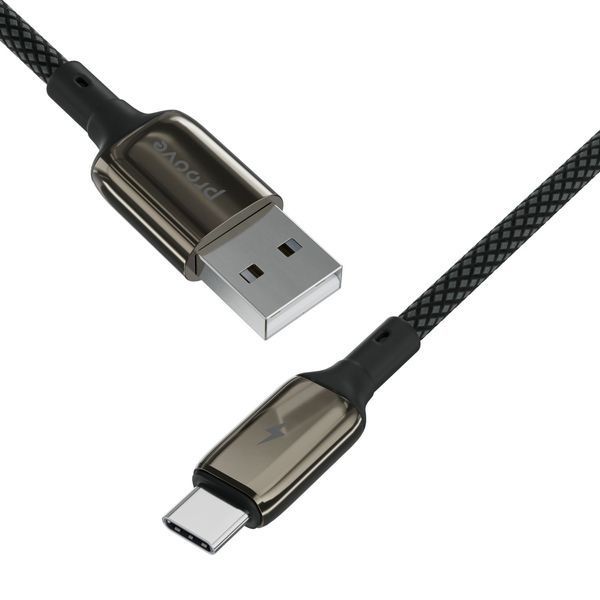 Кабел Proove Dense Metal USB to Type-C 2.4A (2m), Black