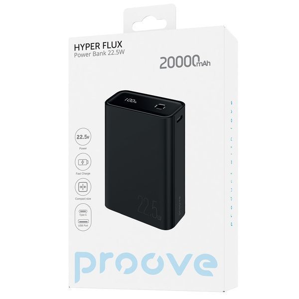 Външна Батерия Proove Hyper Flux Plus 22.5W 20000mAh, Black