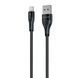 Кабел Proove Soft Silicone USB to Lightning 2.4A (1m), Black