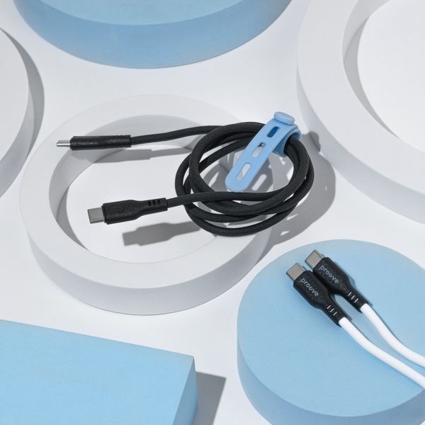 Кабел Proove Rebirth Type-C to Type-C 60W (1m), Black