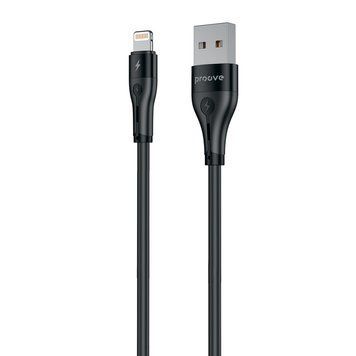 Кабел Proove Soft Silicone USB to Lightning 2.4A (2m), Black
