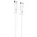 Кабел Proove Rebirth Type-C to Type-C 60W (1m), White
