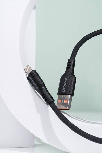 Кабел Proove Rebirth USB to Lightning 2.4A (1m), Black