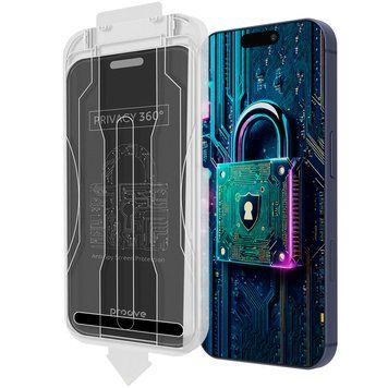 Стъклен протектор Proove Privacy 360 Installation Box iPhone 15 Pro, Black