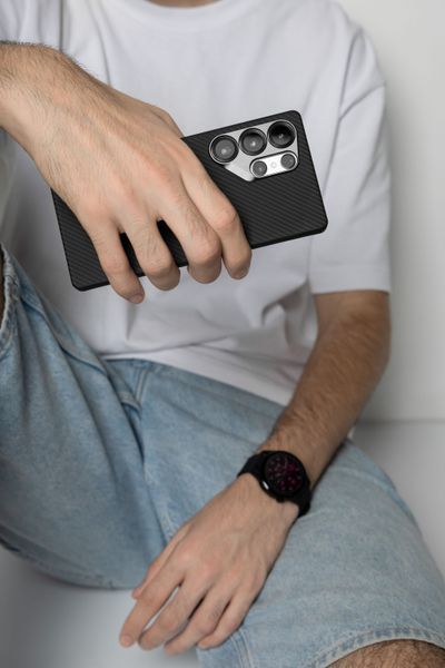 Калъф Proove Carbon Slim with Magnetic Ring Samsung Galaxy S25 Plus, Black