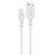 Кабел Proove Rebirth USB to Lightning 2.4A (1m), White