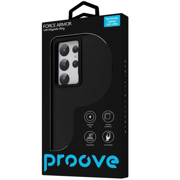 Калъф Proove Force Armor Case with Magnetic Ring Samsung Galaxy S23 Ultra, Black