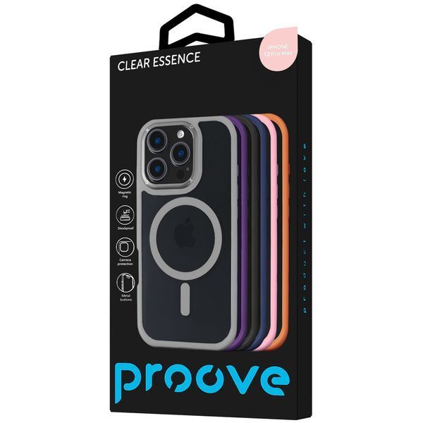 Калъф Proove Clear Essence Case with Magnetic Ring iPhone 12 Pro Max, Deep Purple