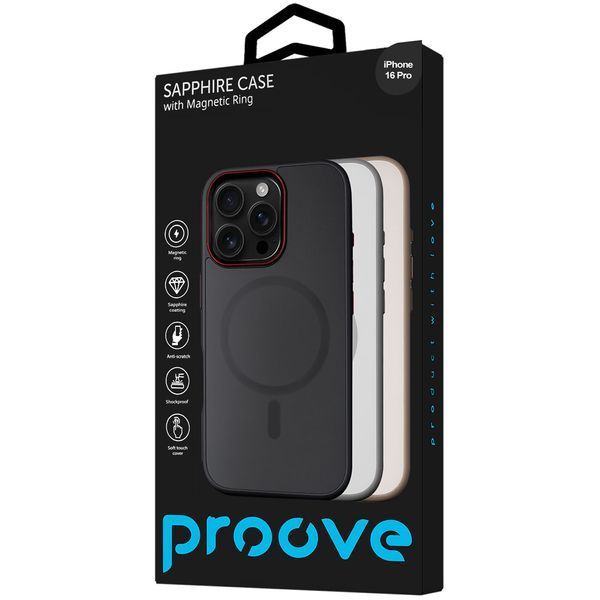 Калъф Proove Sapphire Case with Magnetic Ring iPhone 16 Pro, Natural Titanium