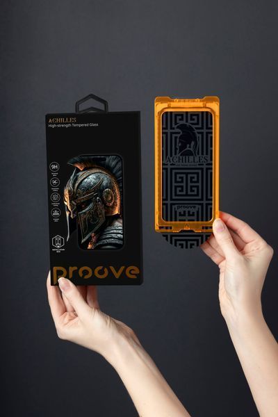 Стъклен протектор Proove Achilles Installation Box iPhone 15 Pro, Black