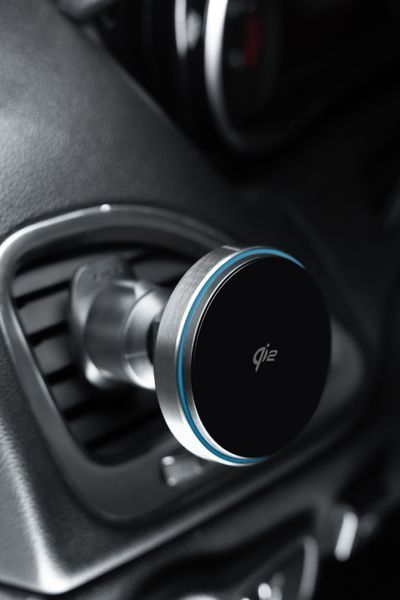 Стойка с безжично зареждане Proove Car Mount With Wireless Charger Titanium Circle Qi2 15W, Gray