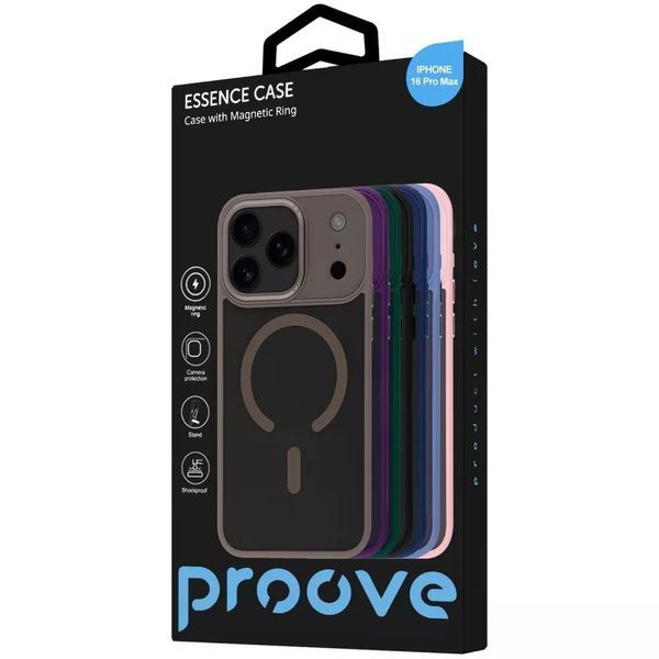 Калъф Proove Essence Case with Magnetic Ring iPhone 16 Pro Max, Midnight Blue
