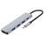 Преходник Proove Type-C-HUB Iron Link 5 in 1 (3*USB3.0 + Type-C + HDMI), Silver