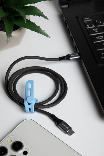 Кабел Proove ReGen Silicone Type-C to Type-C 60W (1m), White