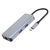 Преходник Proove Type-C-HUB Iron Link 6 in 1 (2*USB3.0 + SD/TF + RJ45 + HDMI), Silver