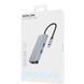 Преходник Proove Type-C-HUB Iron Link 6 in 1 (2*USB3.0 + SD/TF + RJ45 + HDMI), Silver