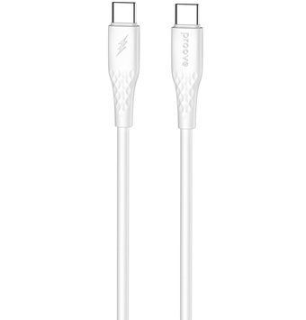 Кабел Proove GridLine Type-C to Type-C 60W (1m), White