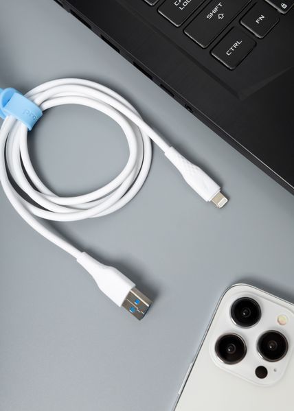 Кабел Proove GridLine USB to Lightning 2.4A (1m), White