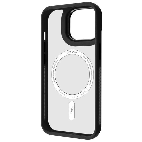 Калъф Proove Clear Essence Case with Magnetic Ring iPhone 15 Pro Max, Black