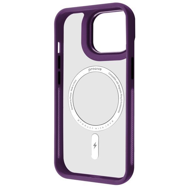Калъф Proove Clear Essence Case with Magnetic Ring iPhone 15 Pro Max, Deep Purple