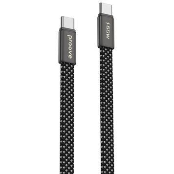 Кабел Proove AirLine Type-C to Type-C 60W (1m), Black