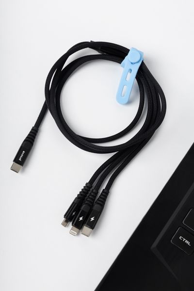 Кабел Proove Proove Hydra 3 in1 Type-C + Micro USB + Lightning (1m), Black