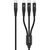 Кабел Proove Proove Hydra 3 in1 Type-C + Micro USB + Lightning (1m), Black