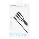 Кабел Proove Proove Hydra 3 in1 Type-C + Micro USB + Lightning (1m), Black