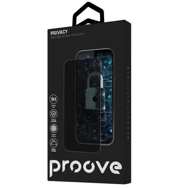 Стъклен протектор Proove Privacy iPhone 16 Plus, Black