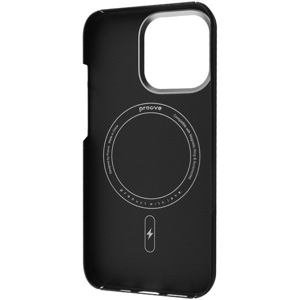 Калъф Proove Carbon Slim with Magnetic Ring iPhone 15 Pro Max, Black