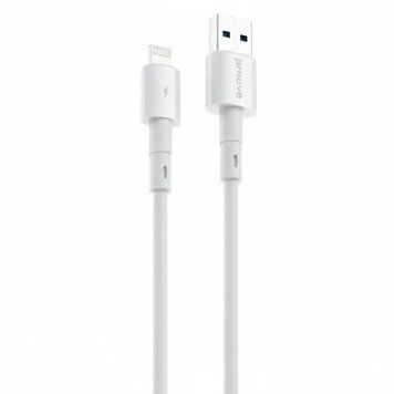 Кабел Proove Silicraft USB to Lightning 2.4A (1m), White