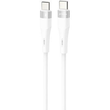Кабел Proove Light Silicone Plus Type-C to Type-C 60W (1m), White