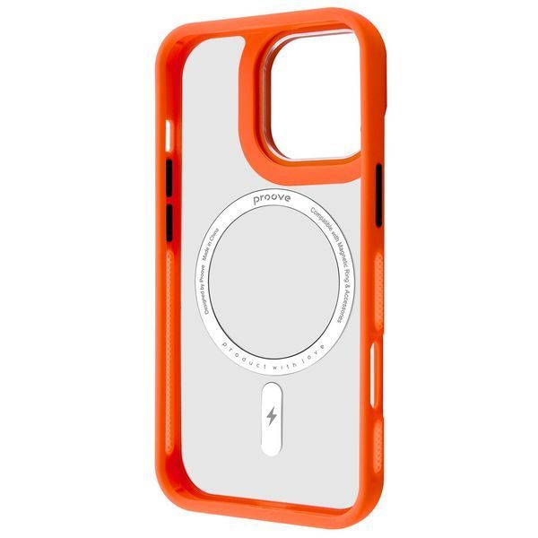 Калъф Proove Clear Essence Case with Magnetic Ring iPhone 16 Pro, Orange
