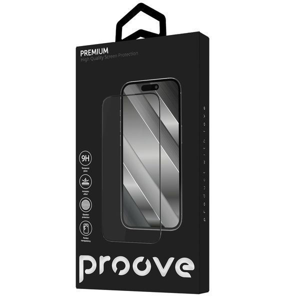 Стъклен протектор Proove Premium iPhone 15, Black