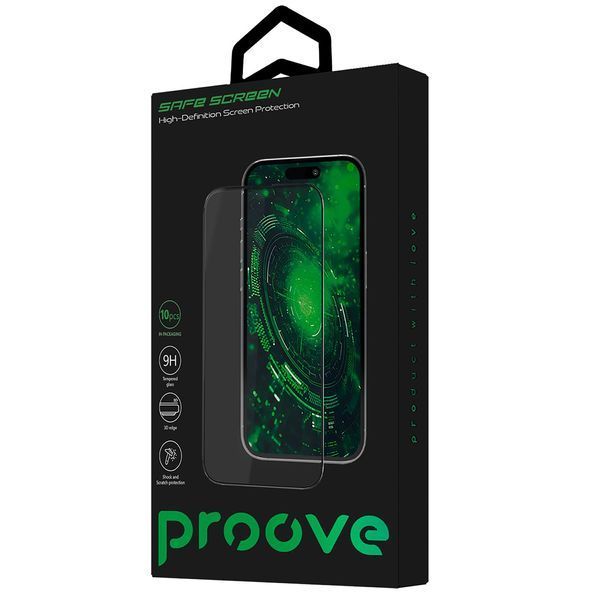 Стъклен протектор Proove Safe Screen iPhone 13/13 Pro/14, Black