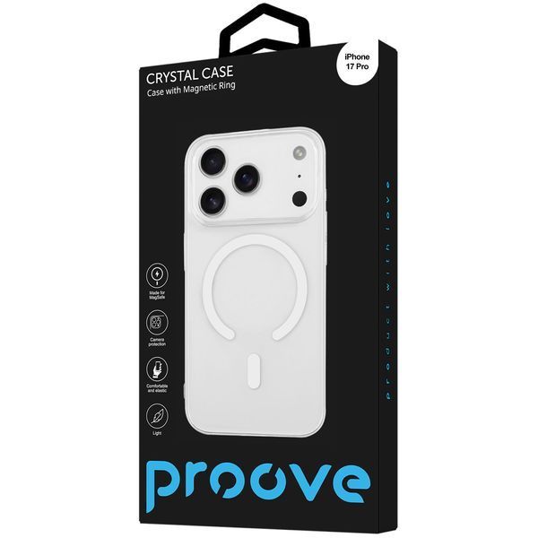 Калъф Proove Crystal Case with Magnetic Ring iPhone 17 Pro, Transparent