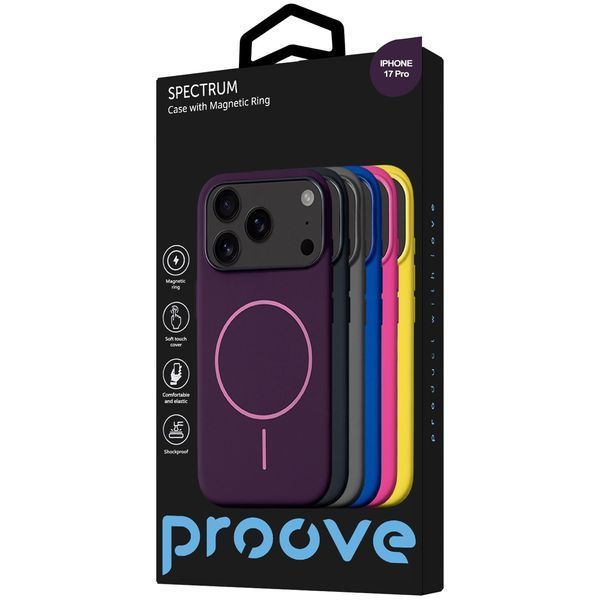 Калъф Proove Spectrum Case with Magnetic Ring iPhone 17 Pro, Grape Purple